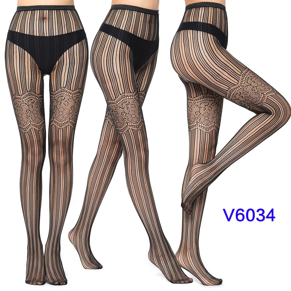 Women’s Sheer Geometric Pattern Tights