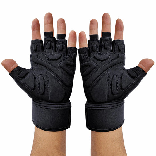 Breathable Non-Slip Weightlifting Gym Gloves – Half-Finger Workout Gloves for CrossFit, Powerlifting, Dumbbells & Kettlebell Training