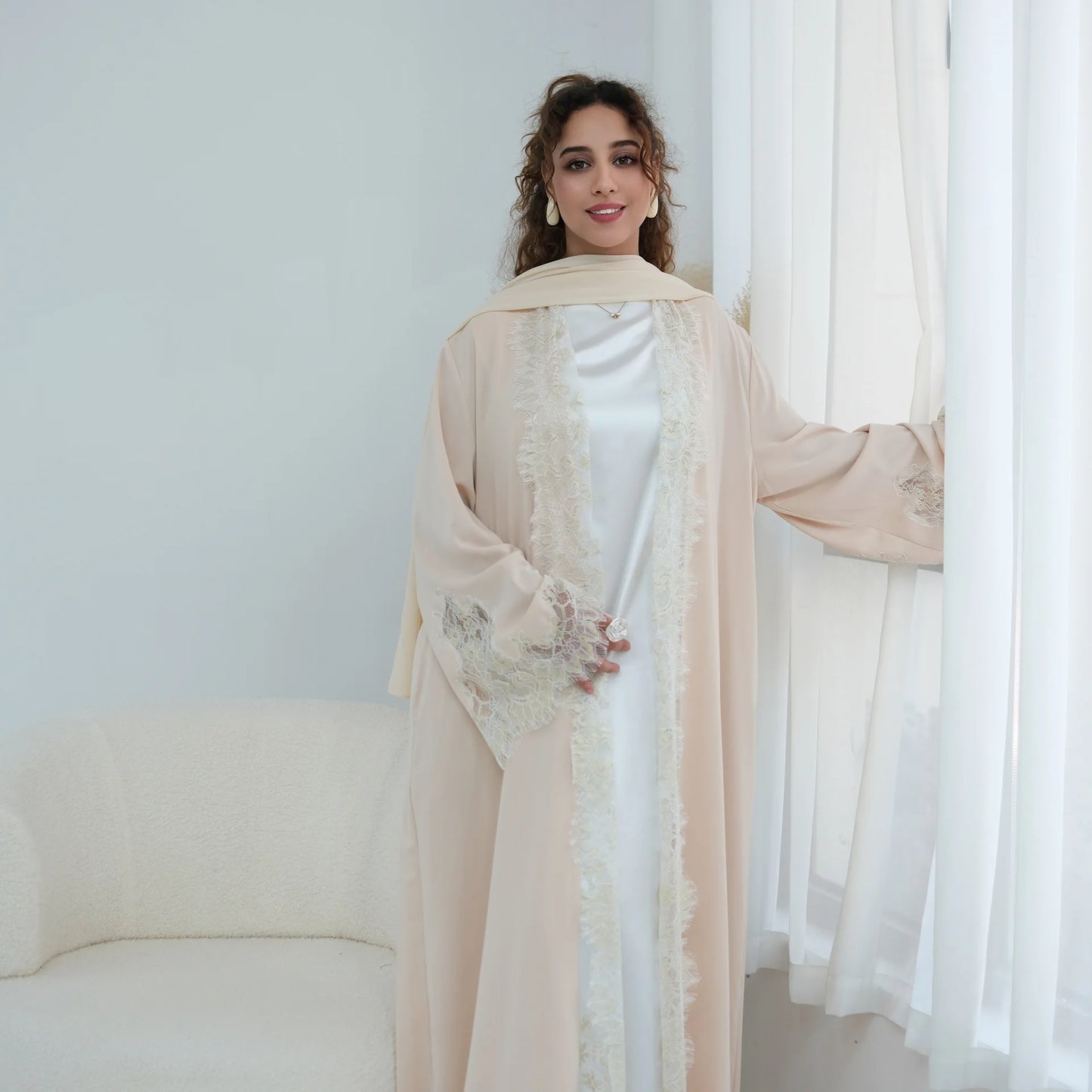 Luxury Floral Lace Abaya
