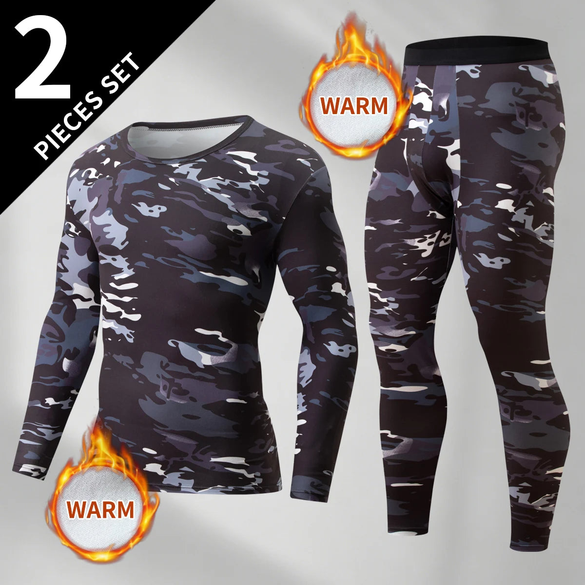 Men's Printed Thermal Base Layer Set