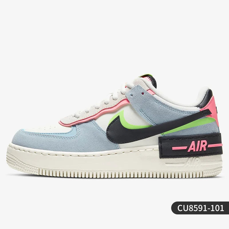 Nike Air Force 1 Shadow Pink & Blue Sneakers – CU8591-101