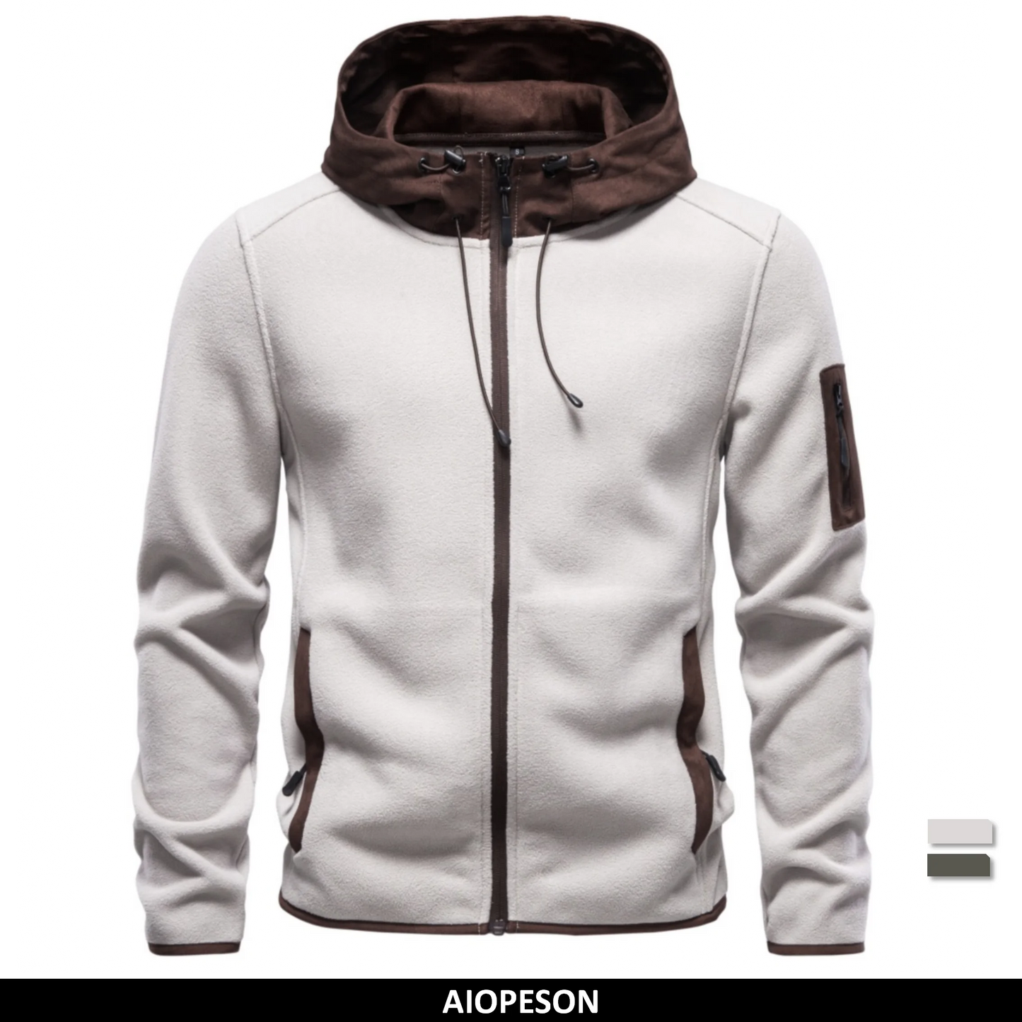 2026 Men’s Casual Fleece Zip-Up Hoodie