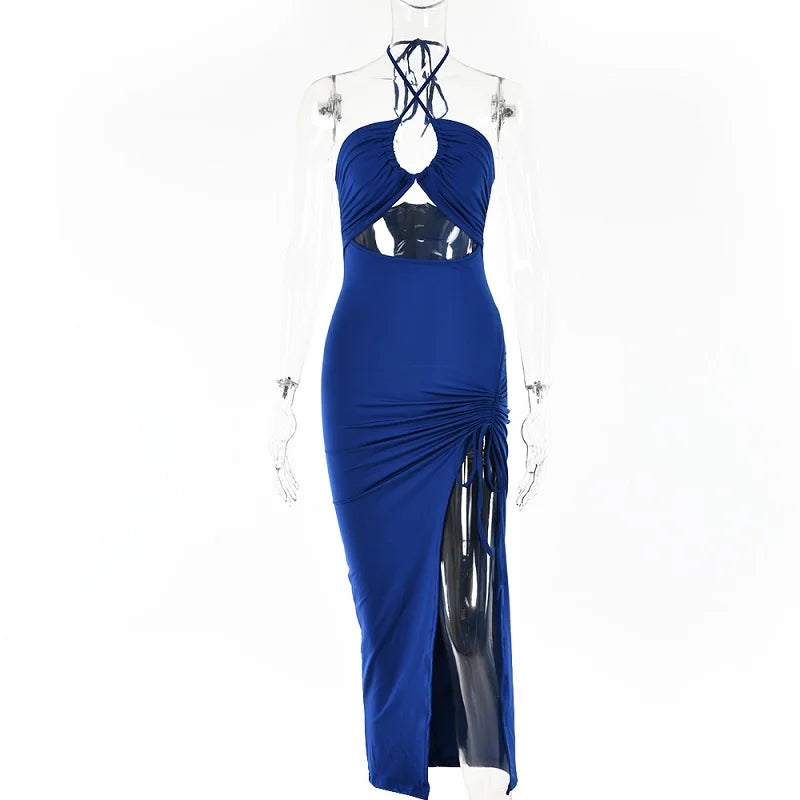 Backless Bodycon Midi Dress