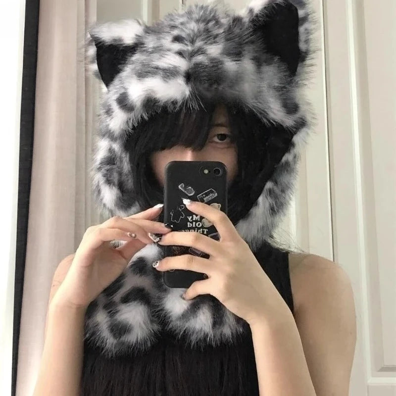 Women's Snow Leopard Ear Warmer