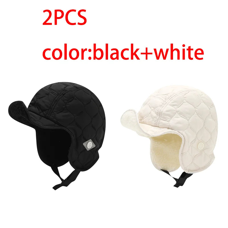 1/2/3PCS Windproof Warm Hat Winter Fleece Thickened Thermal Outdoor Ski Hat Earflap Men Women Cycling Ear Protectors Hats