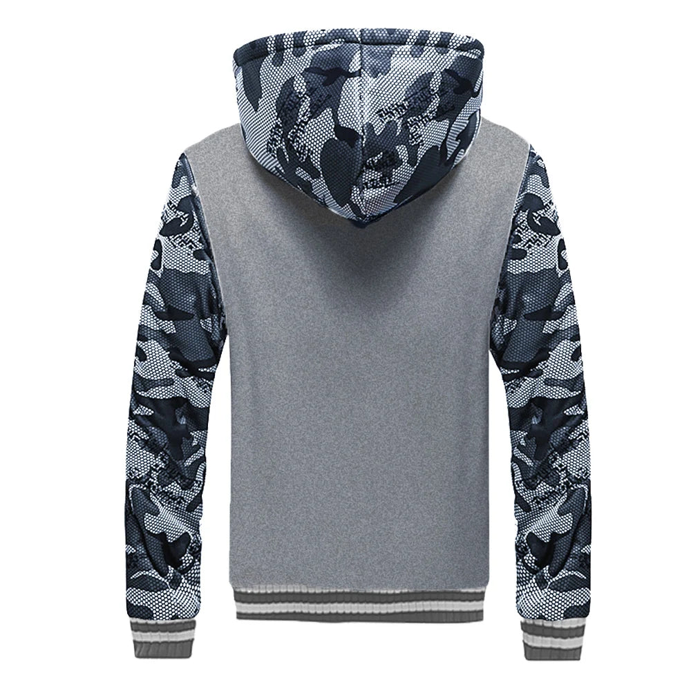 Men's Camo Fleece Winter Jacket