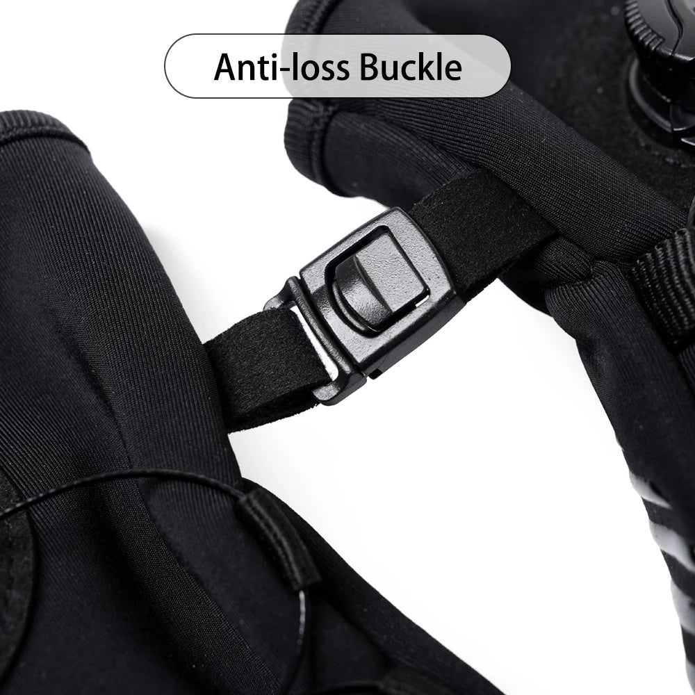 New Winter Buckle Cycling Gloves Unisex Windproof Touch Screen Warm Gloves Men's Women's Outdoor Sports Running Skiing Gloves