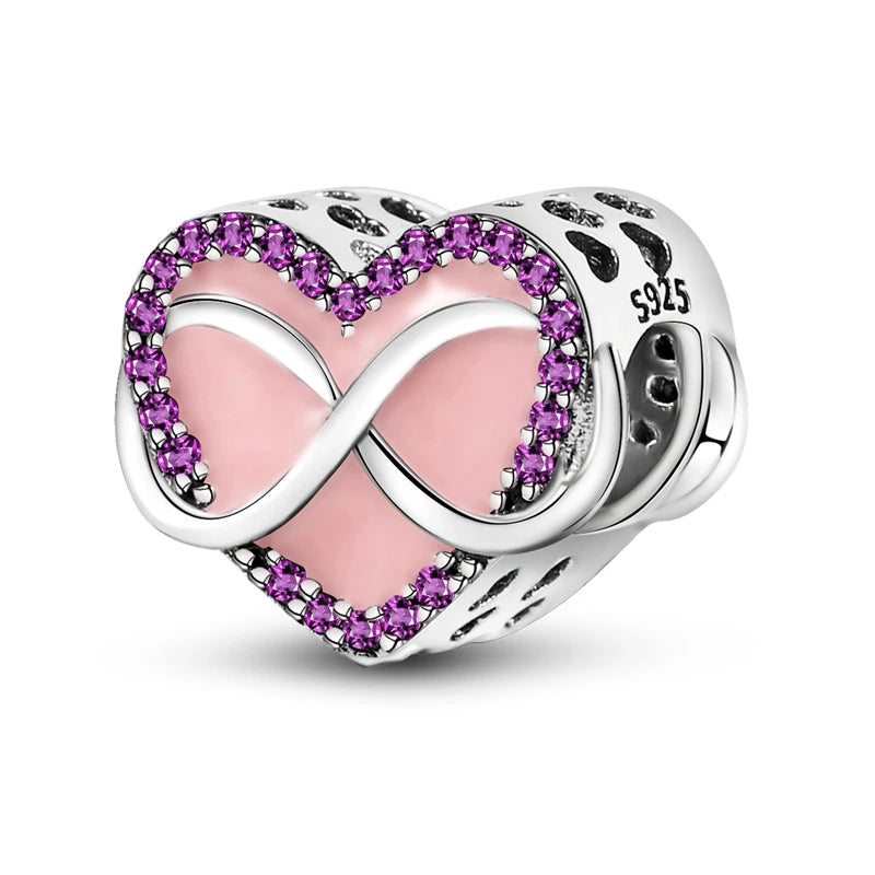 925 Sterling Silver Pink Ballet Girl Bow Pendant Charm Bead for Women – Elegant DIY Jewelry Making Charm for Bracelets & Necklaces