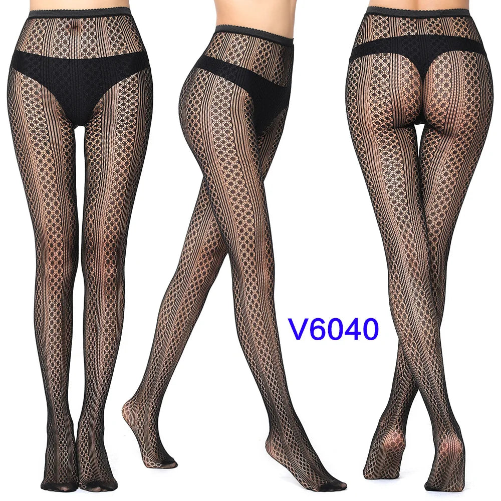 Women’s Sheer Geometric Pattern Tights