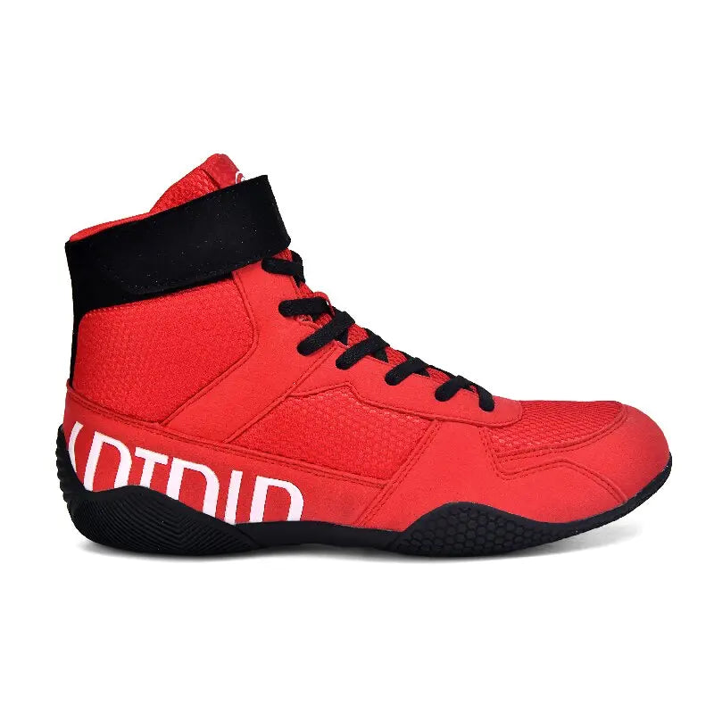 New Men's Large Wrestling Shoes Mesh Breathable Boxing Shoes Anti Slip Wear Resistant Sneaker Fashionable Casual High Sport Shoe