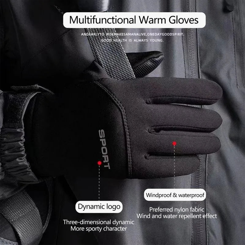 Winter Gloves for Men Women Warm Tactical Gloves Touchscreen Waterproof Hiking Skiing Fishing Cycling Snowboard Non-slip Gloves