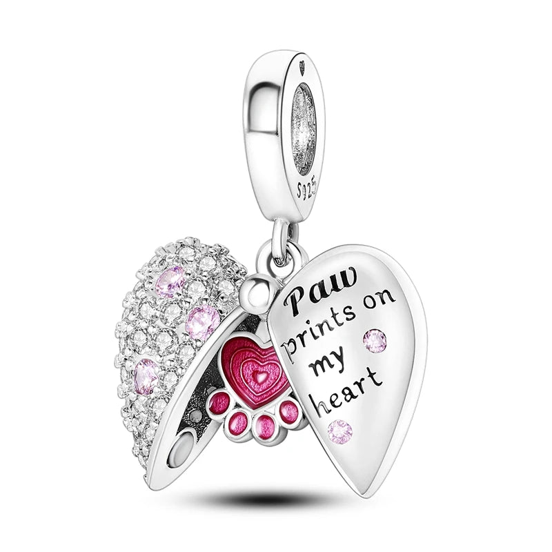 925 Sterling Silver Pink Ballet Girl Bow Pendant Charm Bead for Women – Elegant DIY Jewelry Making Charm for Bracelets & Necklaces