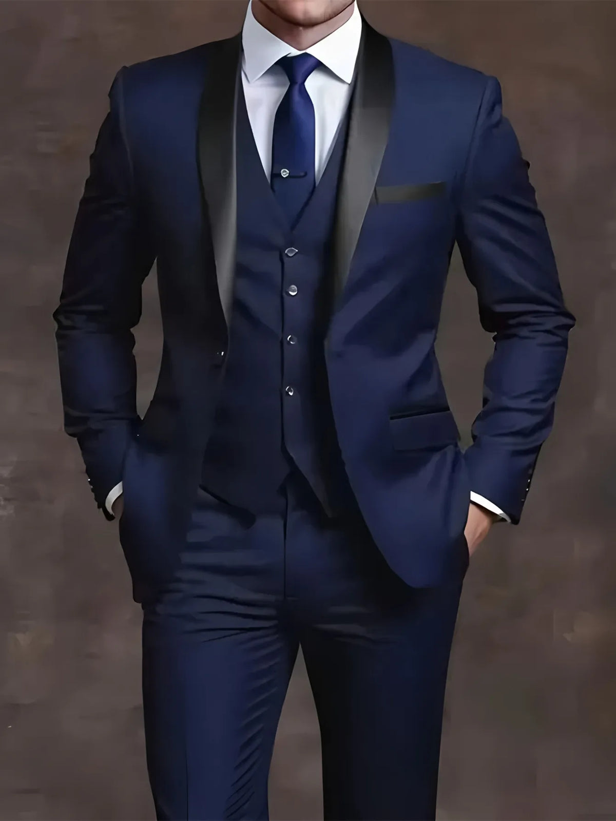 Men’s Elegant Slim Fit Tuxedo Suit Set – Classic Black Formal Suit for Weddings, Business, Parties & Special Occasions
