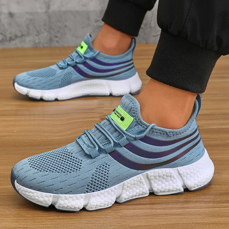 Men Casual Sports Shoes Breathable Lightweight Sneakers Anti-slip Flats Outdoor Running Walking Tenis Athletic Jogging Shoes
