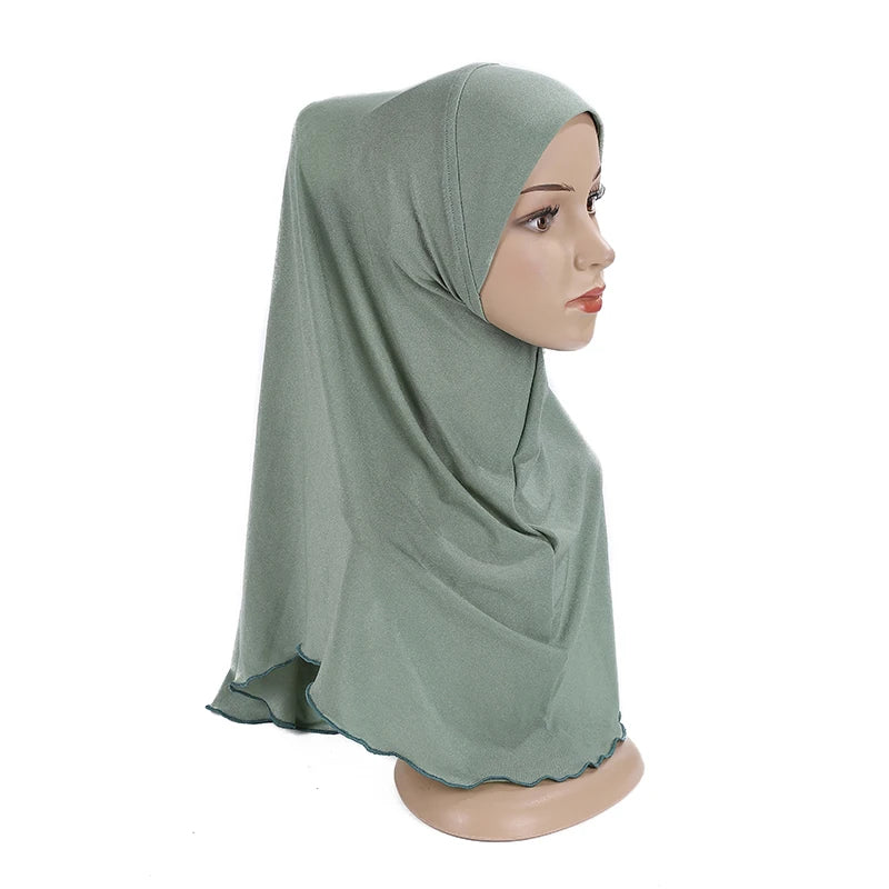 Girls’ Pull-On Amira Hijab Hat – Soft & Comfortable