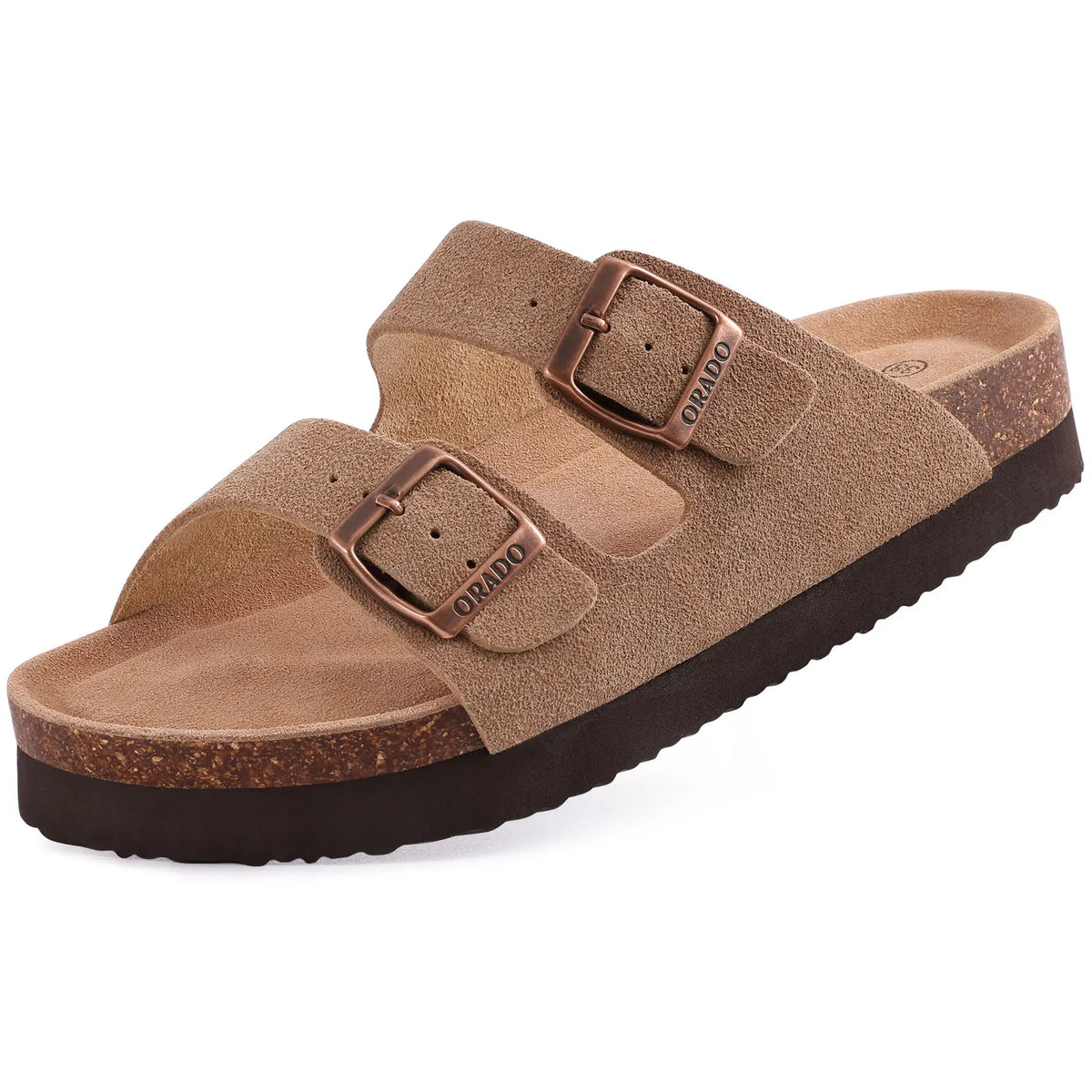 Bebealy Women's Cork Footbed Slide Sandal Summer Men Mules Fashion Women Clogs Slippers Outdoor Beach Sandals Adjustable Buckle