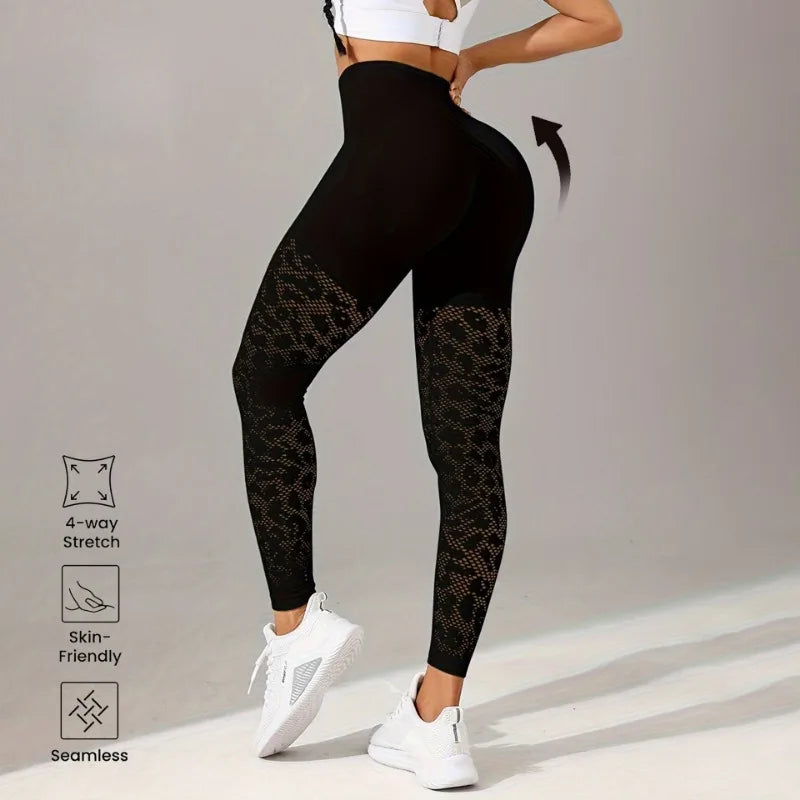 Women’s High-Waisted Mesh Yoga Leggings