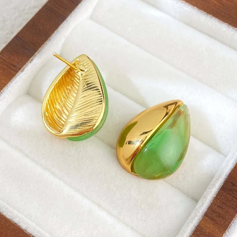 Women’s Vintage Geometric Resin Drop Earrings