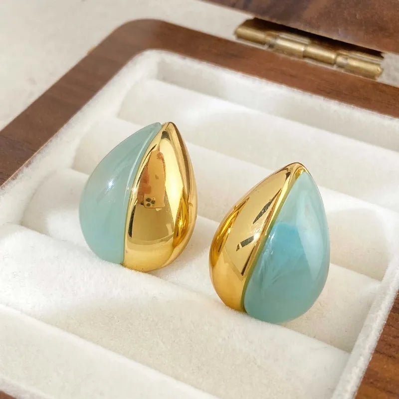 Women’s Vintage Geometric Resin Drop Earrings