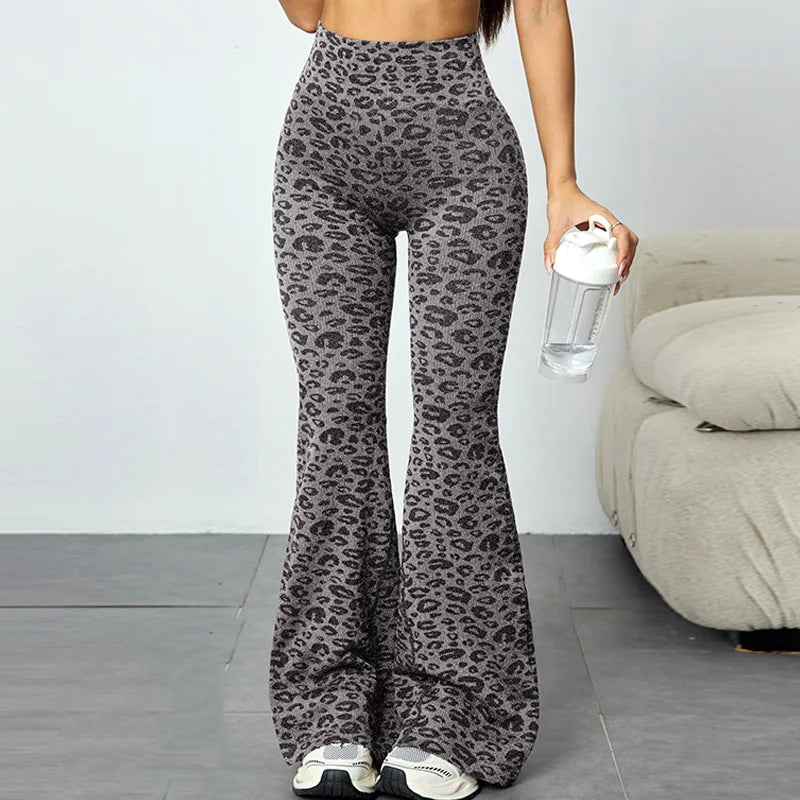 Leopard Flare Yoga Pants