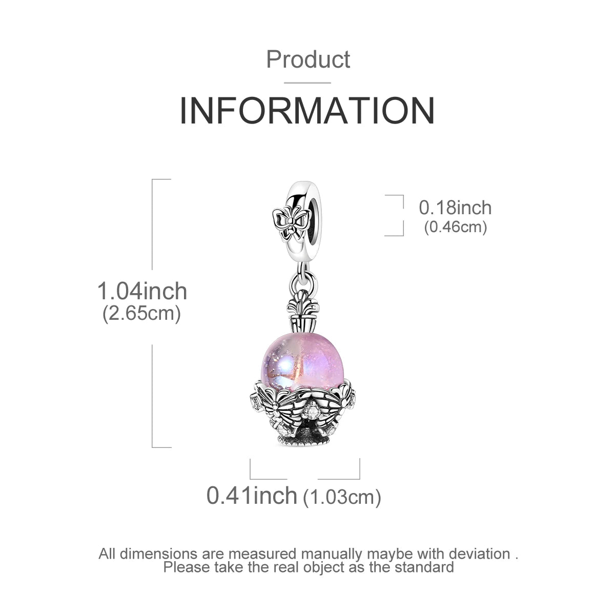 925 Sterling Silver Pink Ballet Girl Bow Pendant Charm Bead for Women – Elegant DIY Jewelry Making Charm for Bracelets & Necklaces