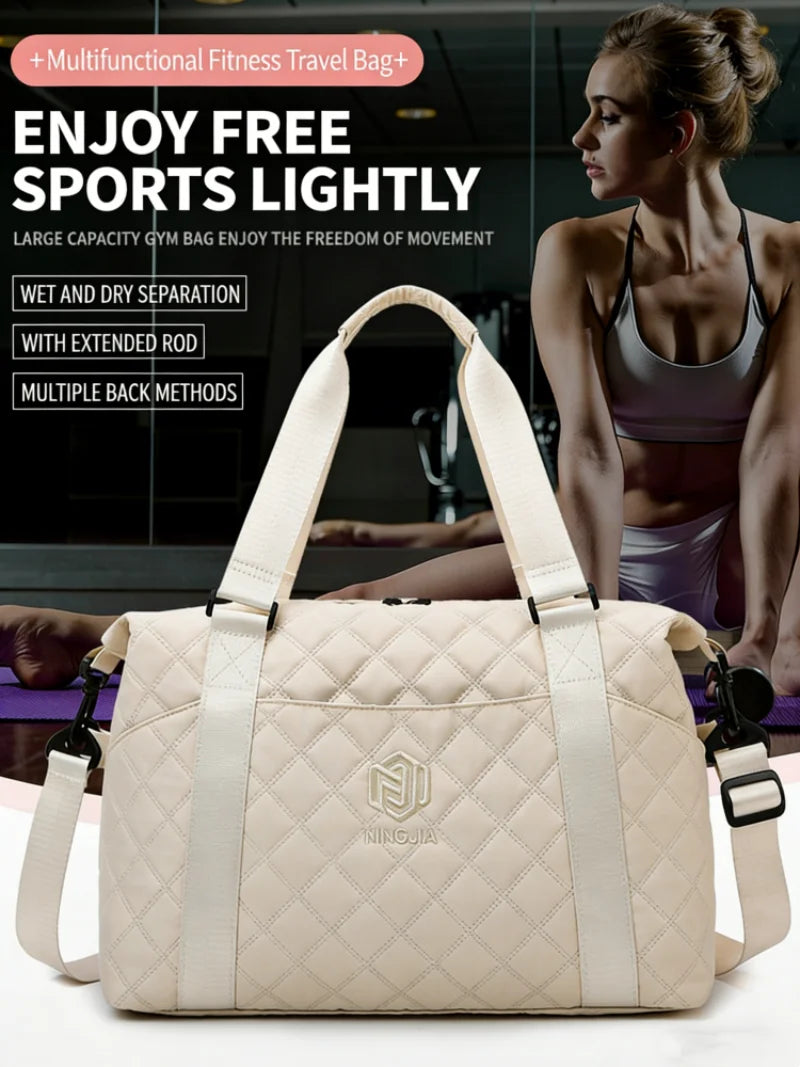 Large Capacity Sports Gym & Travel Duffle Bag – Dry/Wet Separation Shoulder Handbag for Yoga, Fitness, Training & Short Trips