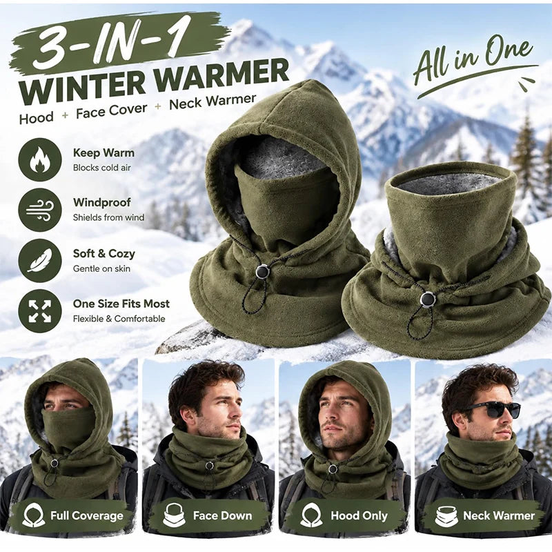 Unisex 3-in-1 Fleece Winter Balaclava