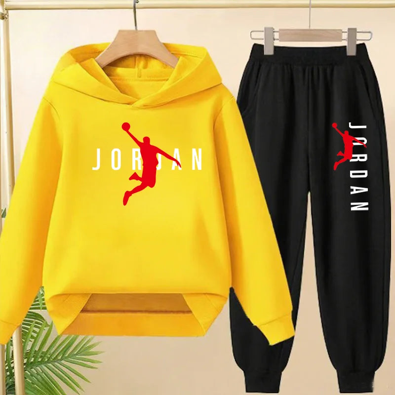 Kids 2-Piece Hoodie and Pants Tracksuit Set (Ages 2-13)