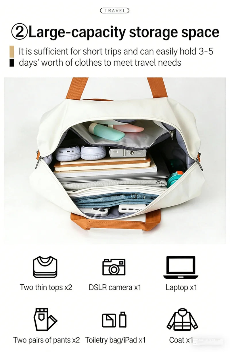 Travel Gym Duffle Bag with Shoe Compartment – Portable Fitness Shoulder & Crossbody Carry-On Bag for Workouts and Weekend Trips