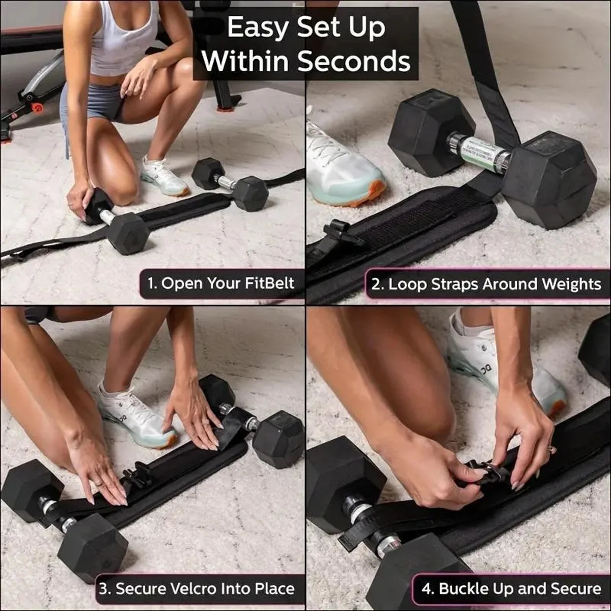 Adjustable Weighted Waist & Hip Training Belt – Home Gym Fitness Equipment for Dumbbell Workouts, Glute Exercises & Lower Body Strength Training