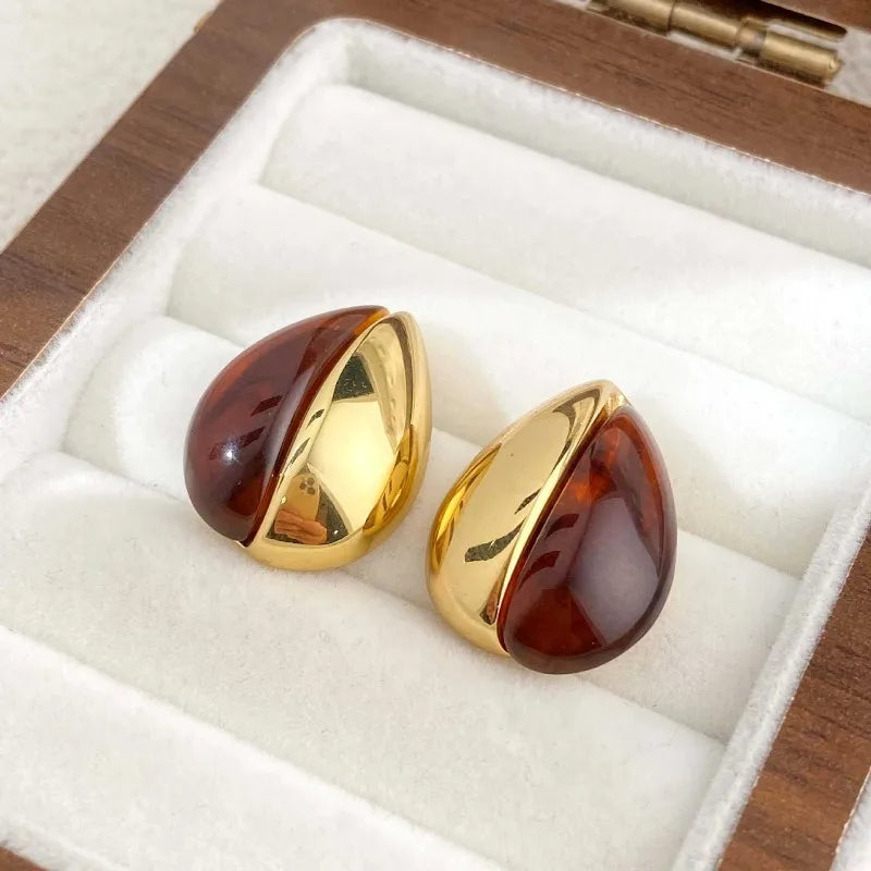 Women’s Vintage Geometric Resin Drop Earrings