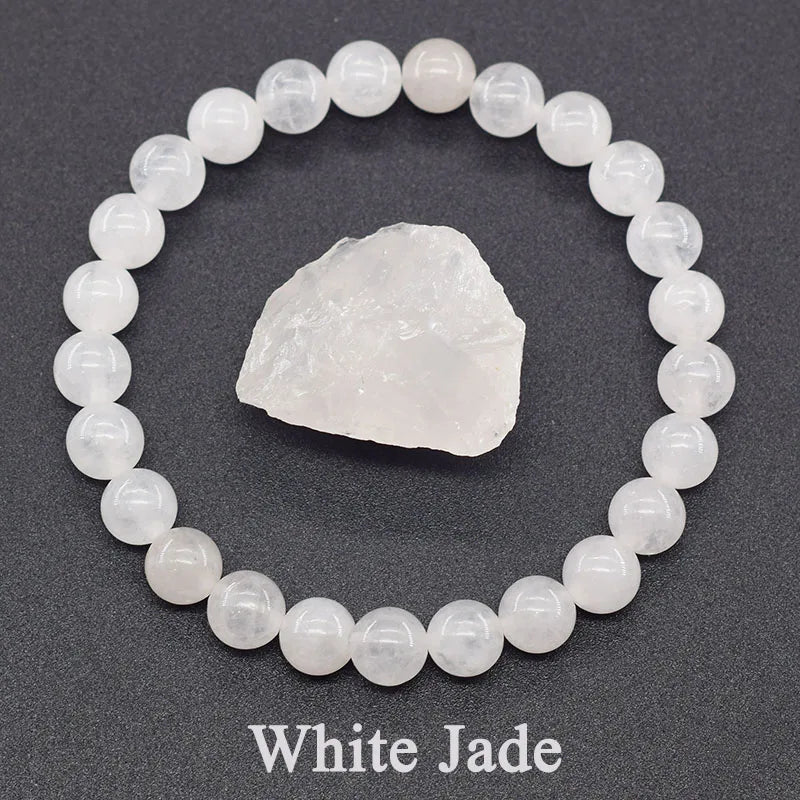 Indian Agate Bead Bracelet for Women – Natural Colorful Crystal Stone Strand Bracelet, Energy-Inspired Yoga Jewelry Gift