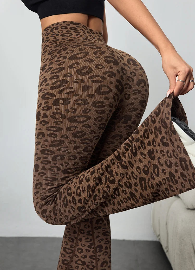Leopard Flare Yoga Pants