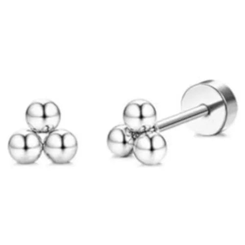 14K Gold-Plated Stainless Steel Classic Stud Earrings