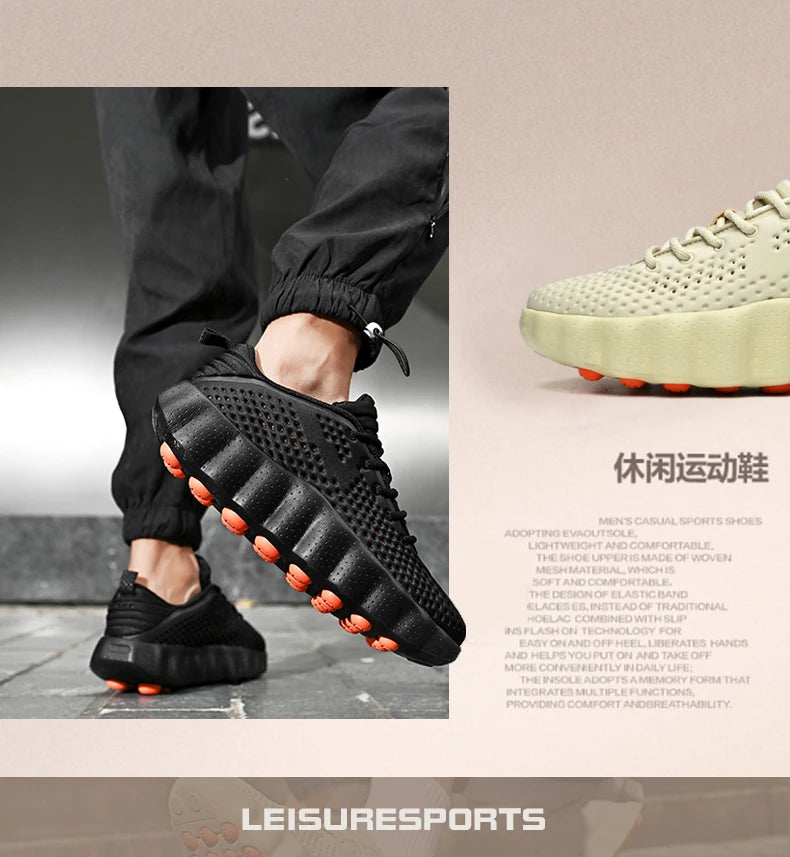 Men’s Breathable Platform Running Sneakers