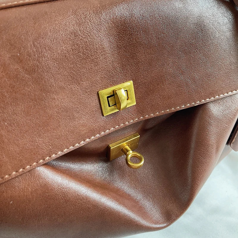 Women’s Vintage PU Flap Shoulder & Crossbody Bag