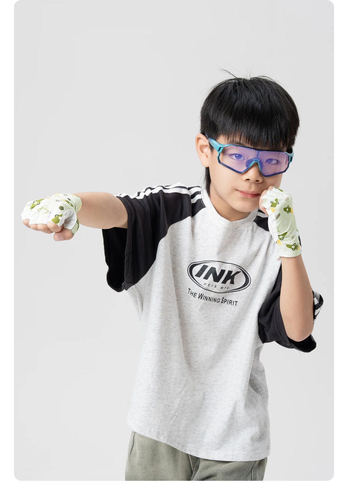 ROCKBROS Children Sports Gloves Non-Slip Wear-Resistant with SBR Palm Pads Cycling Gloves Childlike Graffiti Bike Riding Gloves