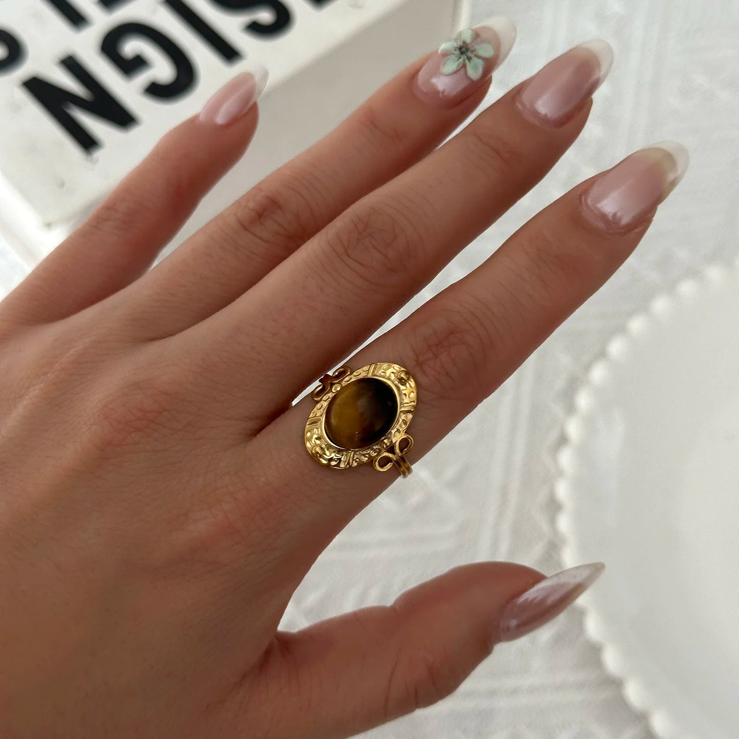 Women’s Stainless Steel Irregular Punk Statement Ring