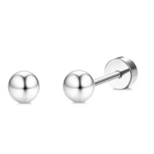 14K Gold-Plated Stainless Steel Classic Stud Earrings