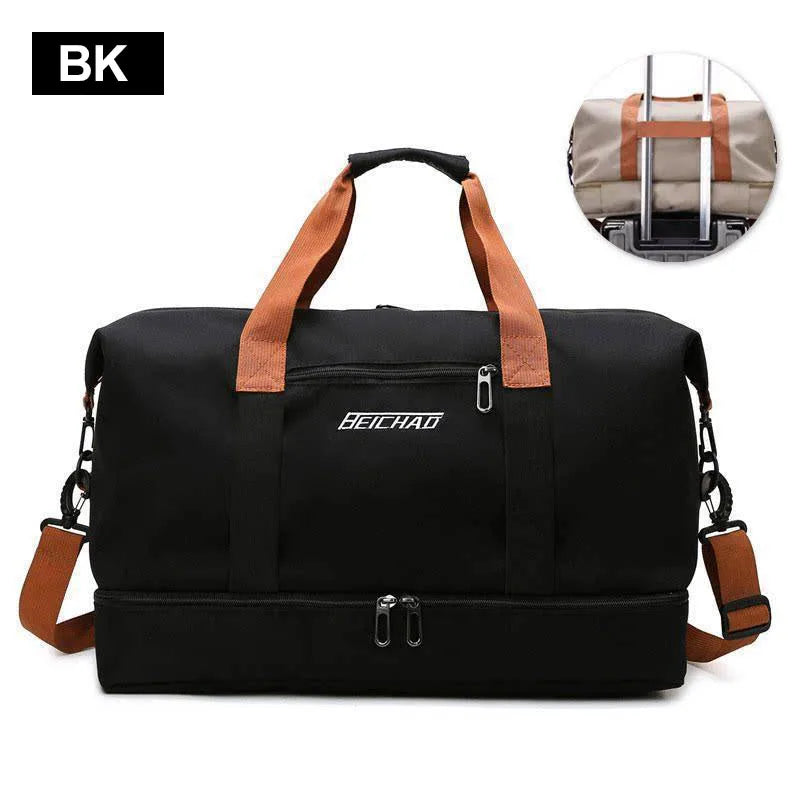 Travel Gym Duffle Bag – Portable Carry-On Weekender Shoulder & Crossbody Bag for Fitness, Sports and Short Trips