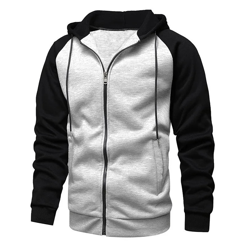 Men’s Biker Print Fleece Hoodie
