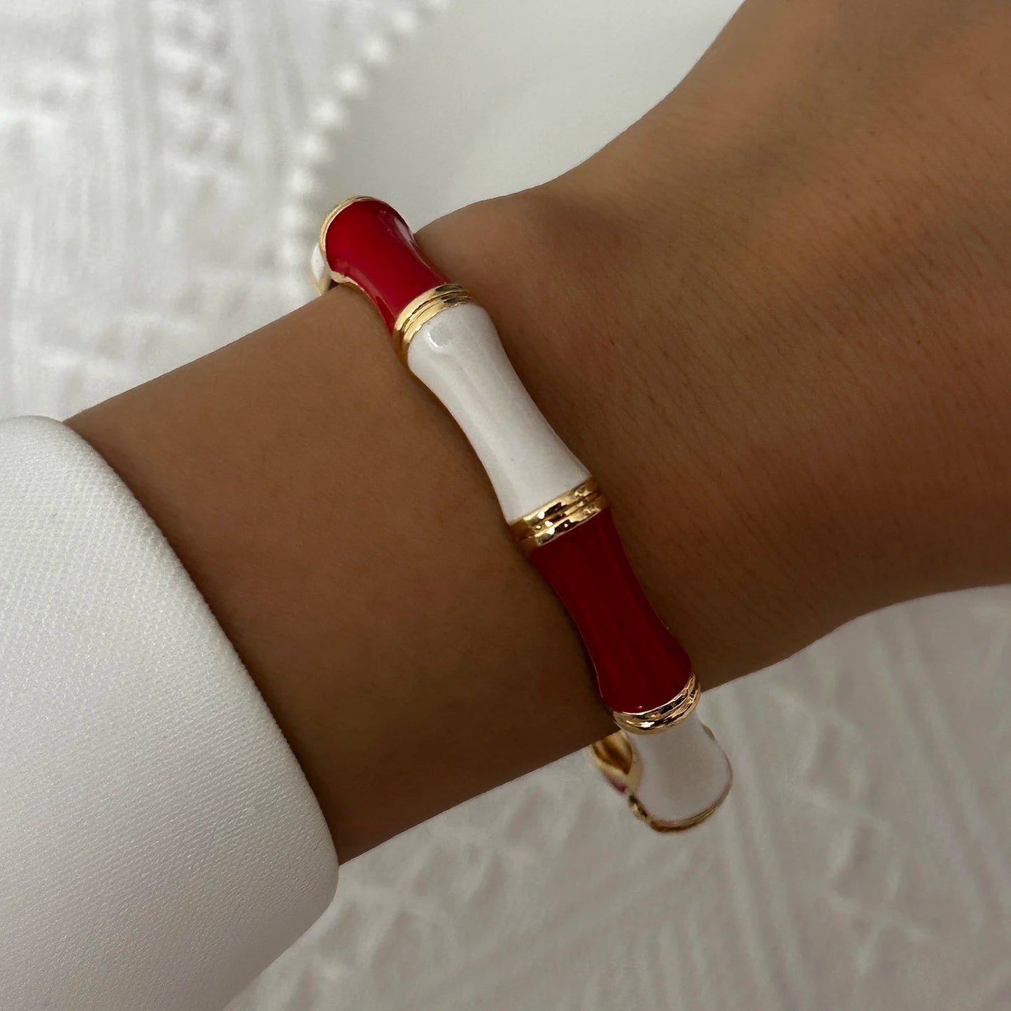 Elegant Enamel Flower Bracelet for Women – Retro Gold-Plated Evil Eye Floral Zircon Bangle, Vintage Party Jewelry