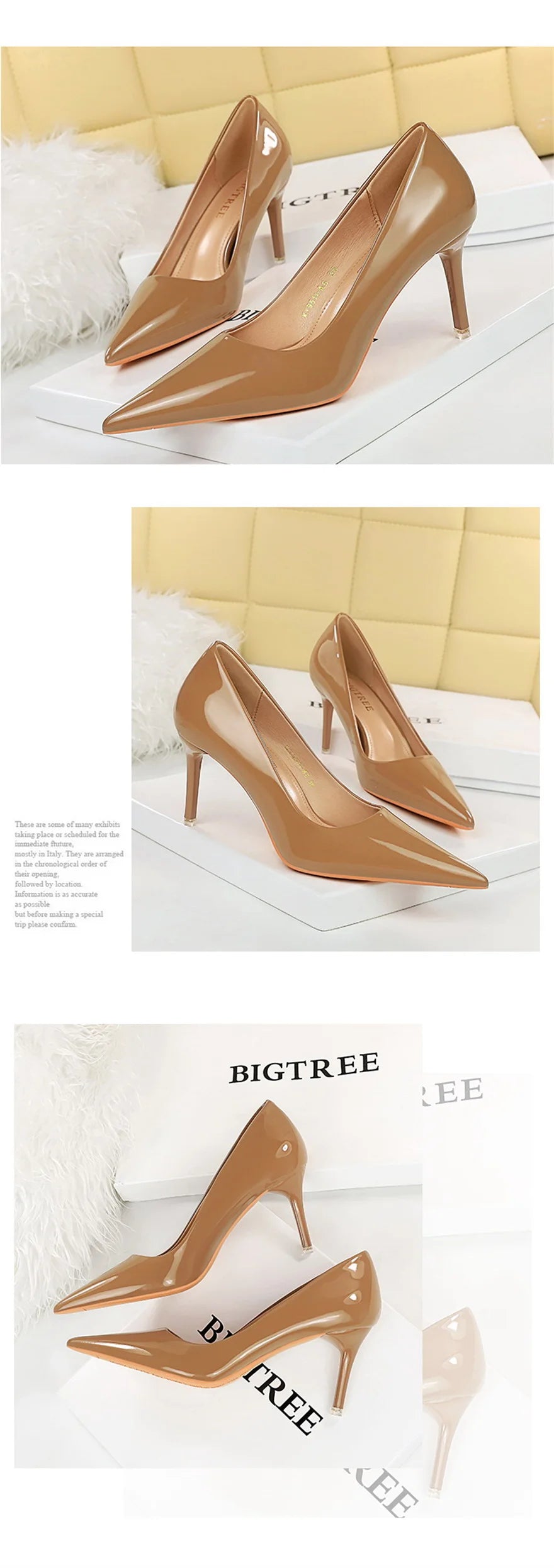 Patent Leather Pointed Toe High Heel Pumps