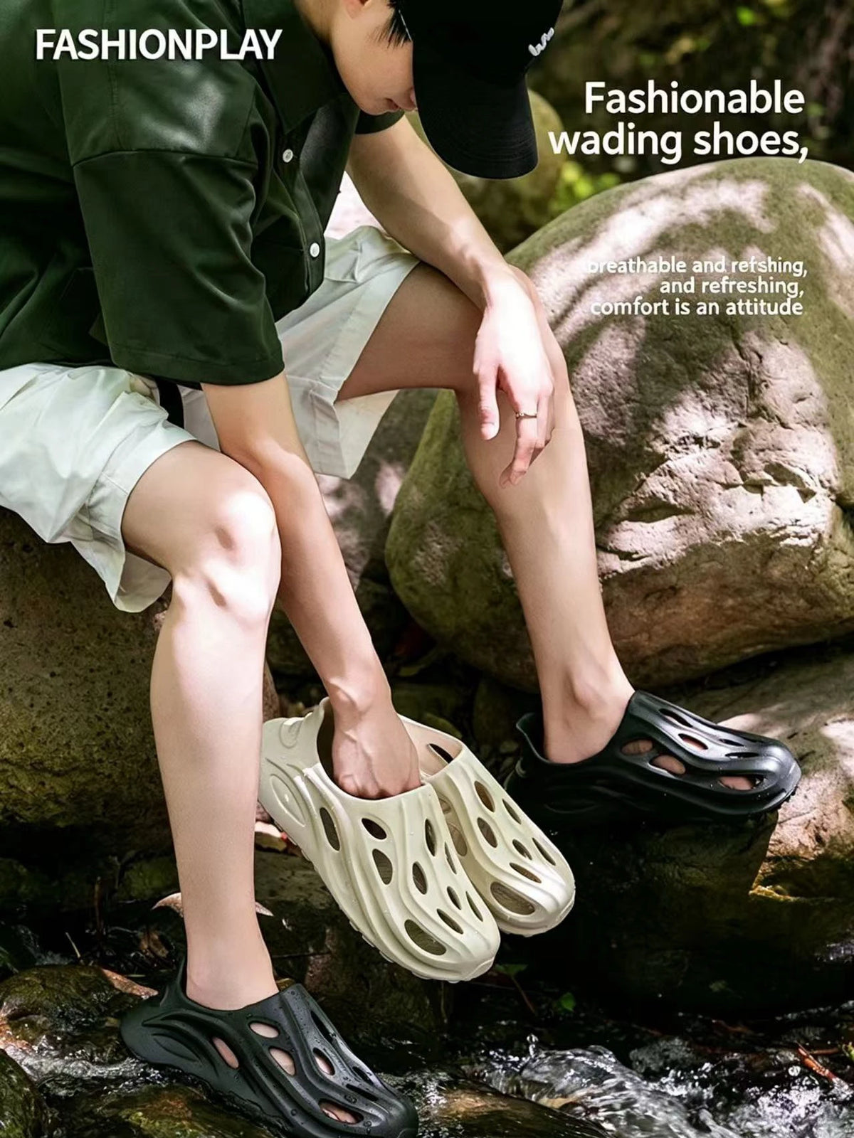 Women's Men's Slippers Summer Anti-Slip Couple Hollow Covered Toe Indoor Outdoor Casual Thick Bottom Sandals for Home Adults