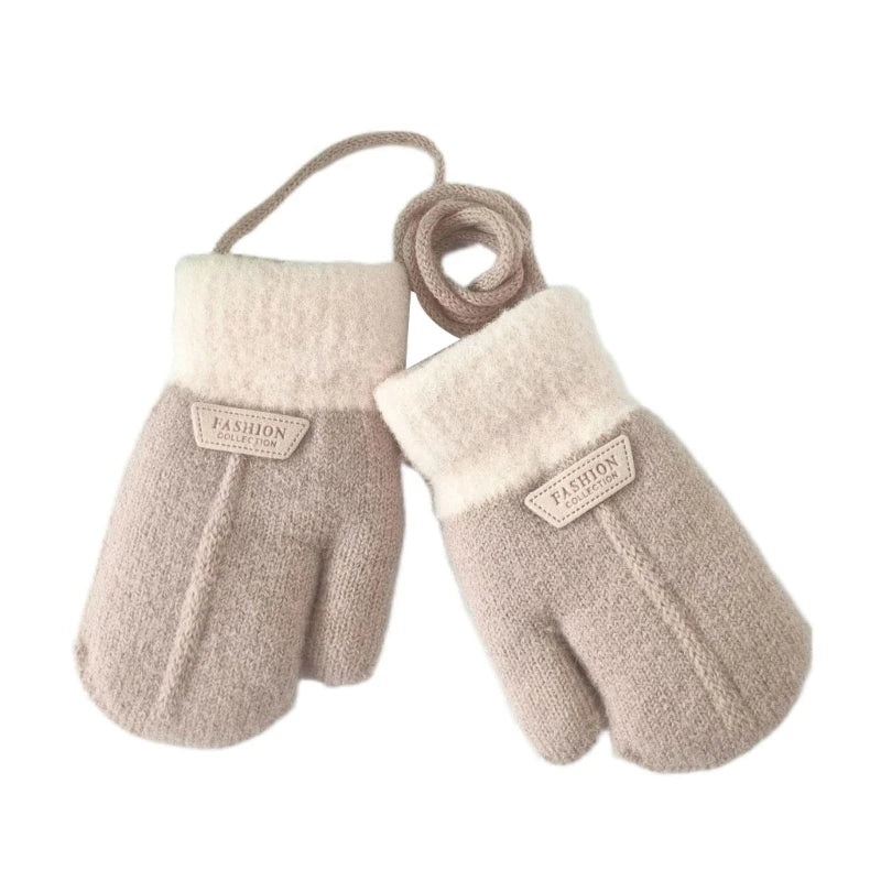 Universal Gloves Knitting Mittens Baby Mittens Toddler Thickened Winter Gloves Dropshipping