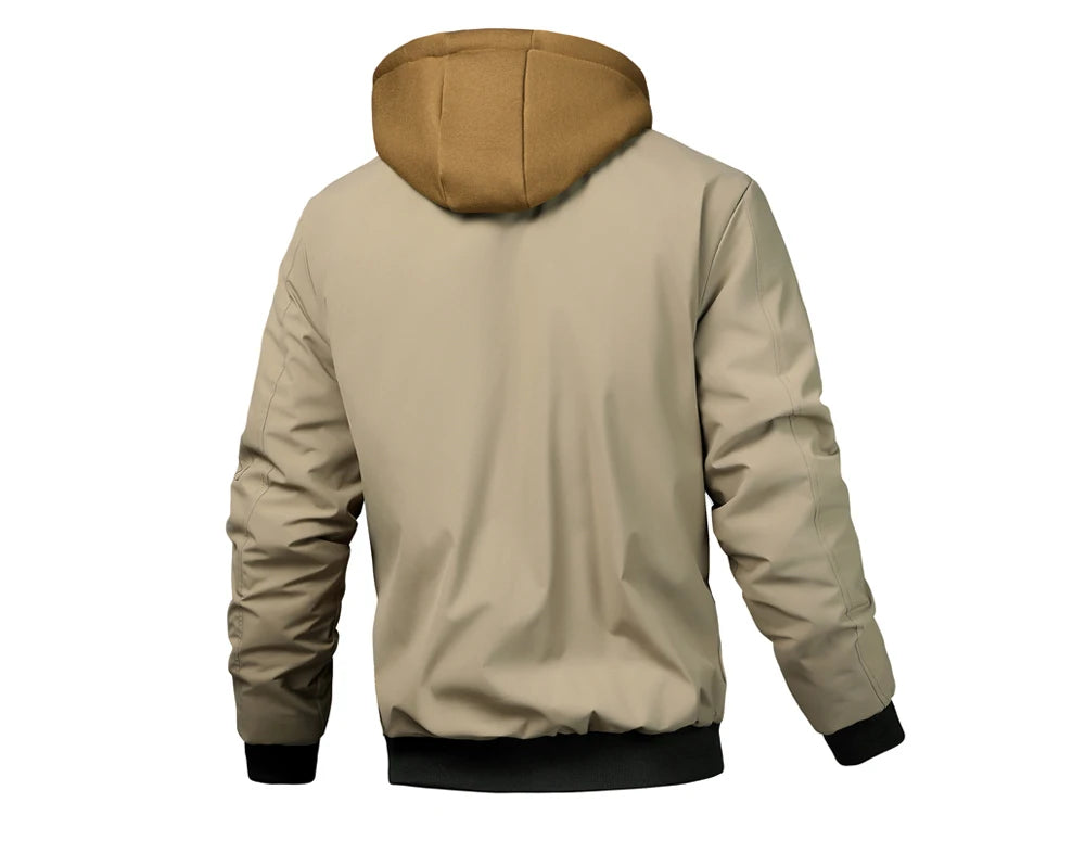 Men's Hooded Winter Windbreaker Jacket