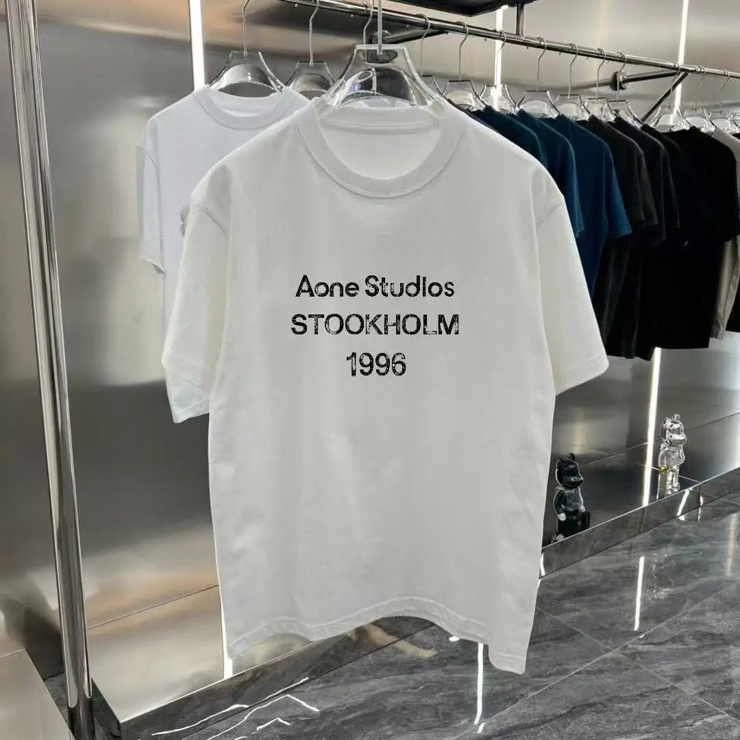 2026 Summer Fashion Trend Luxury Brand Letter Printed T-shirt Men's and Women's Cotton T-shirt Short Sleeved T-shirt Unisex Top