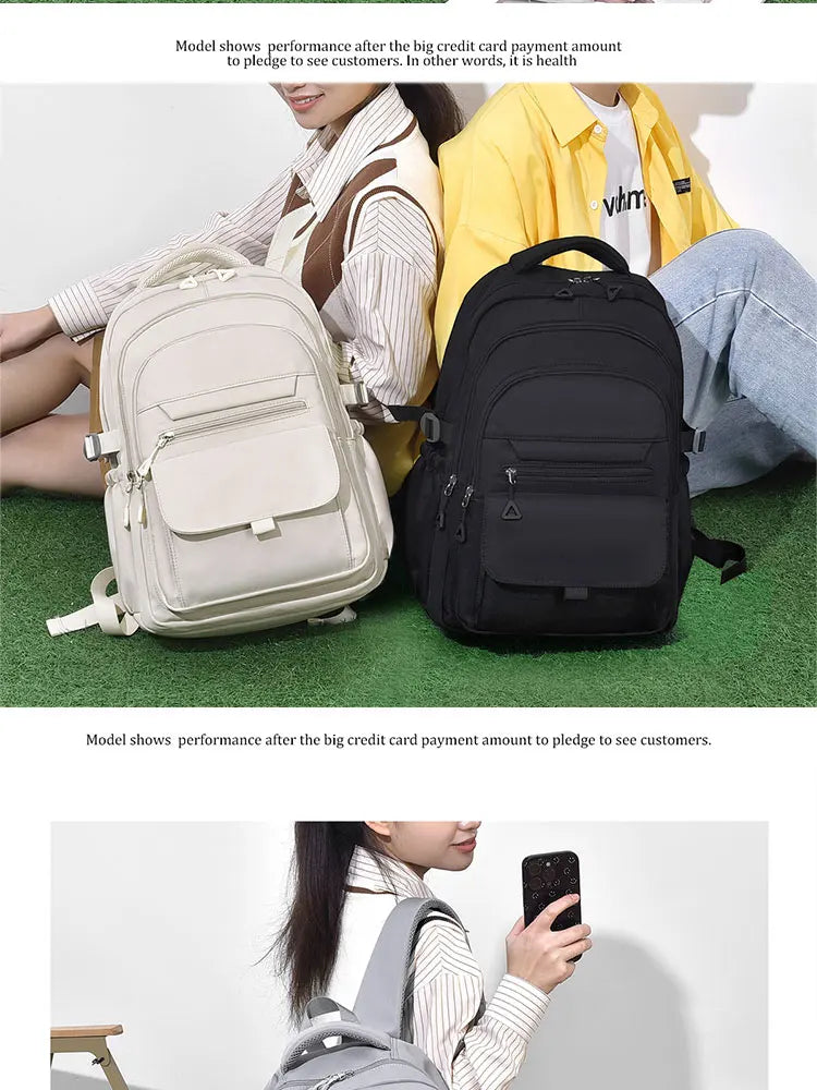 Unisex Oxford Casual Backpack with Laptop Compartment