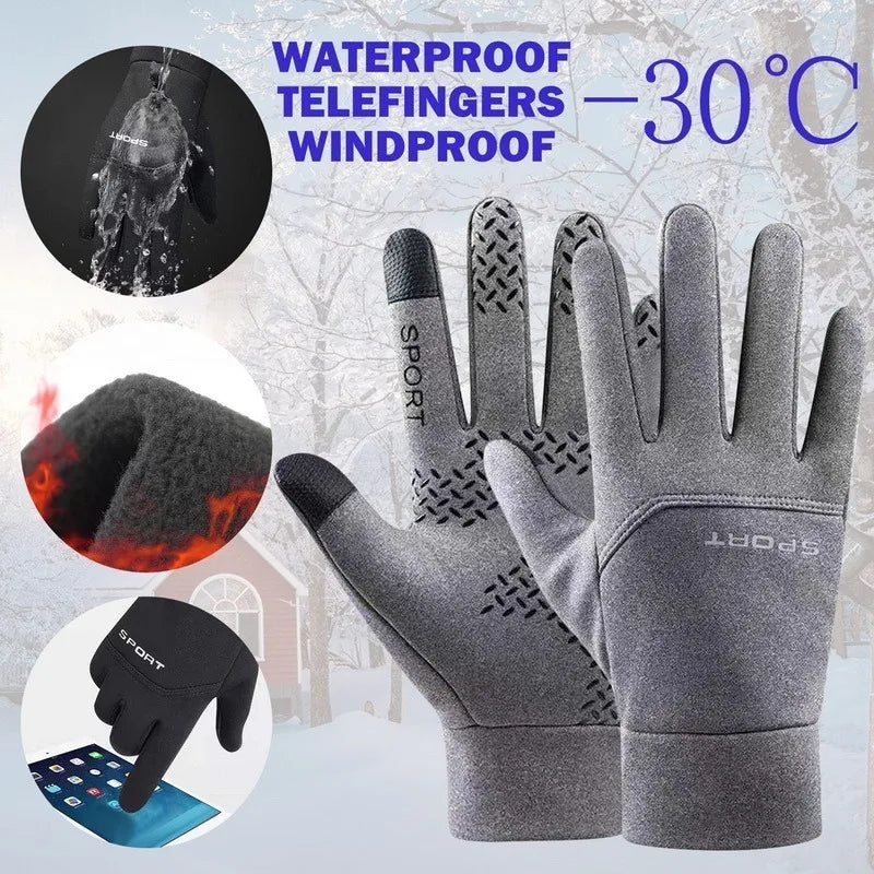 Winter Gloves for Men Women Warm Tactical Gloves Touchscreen Waterproof Hiking Skiing Fishing Cycling Snowboard Non-slip Gloves