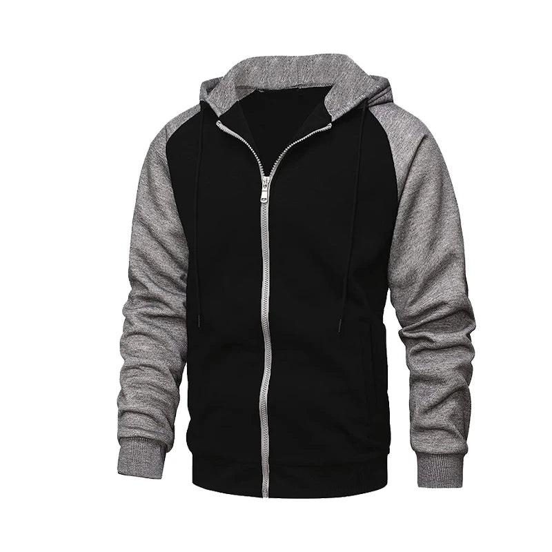 Men’s Biker Print Fleece Hoodie
